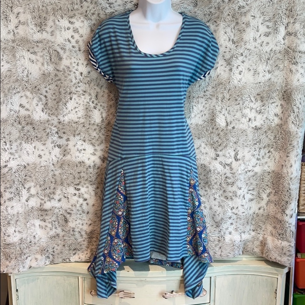 Matilda Jane Walkout Blue Striped Dress - Picture 2 of 9
